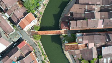 Malacca, Malezya - 16 Ekim 2022: Malacca 'nın Tarihi Tarihi Tarihi Binaları ve Turist Çekimleri