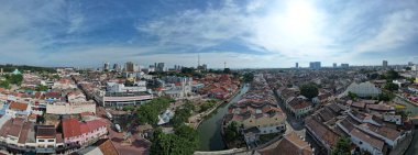 Malacca, Malezya - 16 Ekim 2022: Malacca 'nın Tarihi Tarihi Tarihi Binaları ve Turist Çekimleri