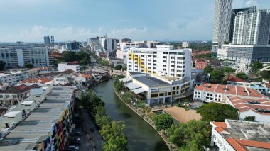 Malacca, Malezya - 16 Ekim 2022: Malacca 'nın Tarihi Tarihi Tarihi Binaları ve Turist Çekimleri