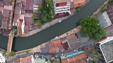 Malacca, Malezya - 16 Ekim 2022: Malacca 'nın Tarihi Tarihi Tarihi Binaları ve Turist Çekimleri