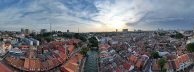 Malacca, Malezya - 16 Ekim 2022: Malacca 'nın Tarihi Tarihi Tarihi Binaları ve Turist Çekimleri