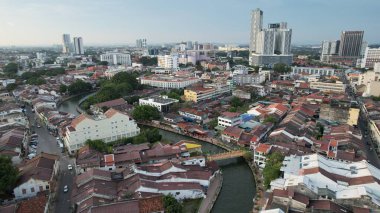 Malacca, Malezya - 16 Ekim 2022: Malacca 'nın Tarihi Tarihi Tarihi Binaları ve Turist Çekimleri