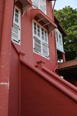 Malacca, Malezya - 16 Ekim 2022: Malacca 'nın Tarihi Tarihi Tarihi Binaları ve Turist Çekimleri