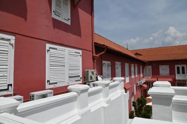 Malacca, Malezya - 16 Ekim 2022: Malacca 'nın Tarihi Tarihi Tarihi Binaları ve Turist Çekimleri