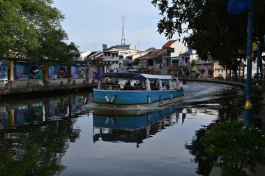 Malacca, Malezya - 16 Ekim 2022: Malacca 'nın Tarihi Tarihi Tarihi Binaları ve Turist Çekimleri