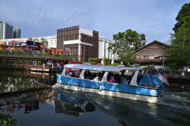 Malacca, Malezya - 16 Ekim 2022: Malacca 'nın Tarihi Tarihi Tarihi Binaları ve Turist Çekimleri