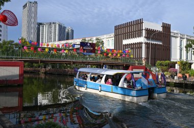 Malacca, Malezya - 16 Ekim 2022: Malacca 'nın Tarihi Tarihi Tarihi Binaları ve Turist Çekimleri