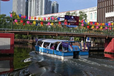 Malacca, Malezya - 16 Ekim 2022: Malacca 'nın Tarihi Tarihi Tarihi Binaları ve Turist Çekimleri