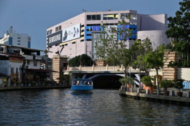 Malacca, Malezya - 16 Ekim 2022: Malacca 'nın Tarihi Tarihi Tarihi Binaları ve Turist Çekimleri