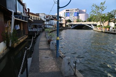 Malacca, Malezya - 16 Ekim 2022: Malacca 'nın Tarihi Tarihi Tarihi Binaları ve Turist Çekimleri