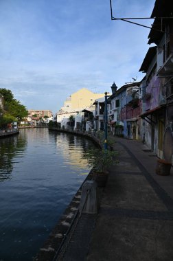 Malacca, Malezya - 16 Ekim 2022: Malacca 'nın Tarihi Tarihi Tarihi Binaları ve Turist Çekimleri