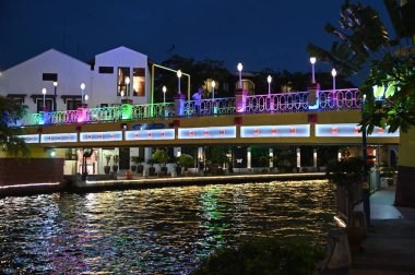 Malacca, Malezya - 16 Ekim 2022: Malacca 'nın Tarihi Tarihi Tarihi Binaları ve Turist Çekimleri