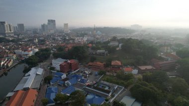 Malacca, Malezya - 16 Ekim 2022: Malacca 'nın Tarihi Tarihi Tarihi Binaları ve Turist Çekimleri