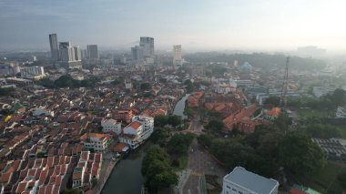 Malacca, Malezya - 16 Ekim 2022: Malacca 'nın Tarihi Tarihi Tarihi Binaları ve Turist Çekimleri