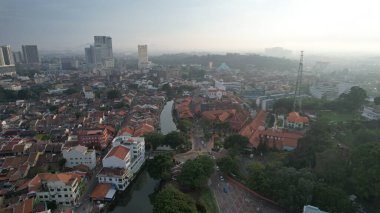 Malacca, Malezya - 16 Ekim 2022: Malacca 'nın Tarihi Tarihi Tarihi Binaları ve Turist Çekimleri
