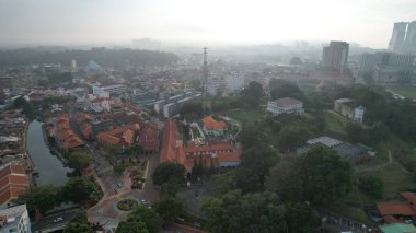 Malacca, Malezya - 16 Ekim 2022: Malacca 'nın Tarihi Tarihi Tarihi Binaları ve Turist Çekimleri