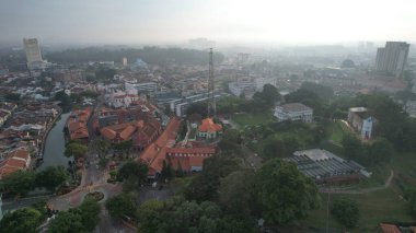 Malacca, Malezya - 16 Ekim 2022: Malacca 'nın Tarihi Tarihi Tarihi Binaları ve Turist Çekimleri