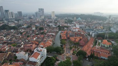Malacca, Malezya - 16 Ekim 2022: Malacca 'nın Tarihi Tarihi Tarihi Binaları ve Turist Çekimleri