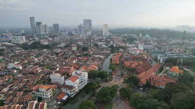 Malacca, Malezya - 16 Ekim 2022: Malacca 'nın Tarihi Tarihi Tarihi Binaları ve Turist Çekimleri