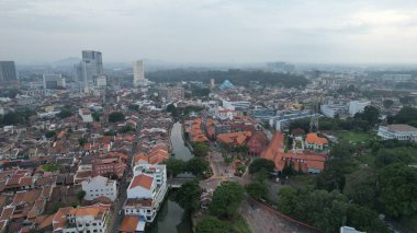 Malacca, Malezya - 16 Ekim 2022: Malacca 'nın Tarihi Tarihi Tarihi Binaları ve Turist Çekimleri
