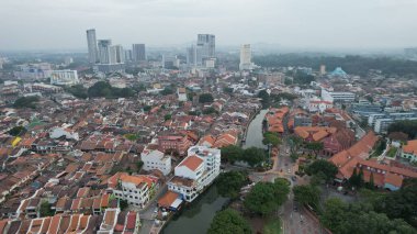 Malacca, Malezya - 16 Ekim 2022: Malacca 'nın Tarihi Tarihi Tarihi Binaları ve Turist Çekimleri