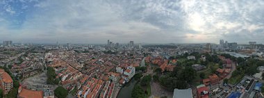 Malacca, Malezya - 16 Ekim 2022: Malacca 'nın Tarihi Tarihi Tarihi Binaları ve Turist Çekimleri