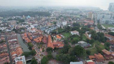 Malacca, Malezya - 16 Ekim 2022: Malacca 'nın Tarihi Tarihi Tarihi Binaları ve Turist Çekimleri