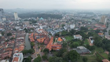 Malacca, Malezya - 16 Ekim 2022: Malacca 'nın Tarihi Tarihi Tarihi Binaları ve Turist Çekimleri