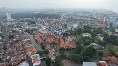 Malacca, Malezya - 16 Ekim 2022: Malacca 'nın Tarihi Tarihi Tarihi Binaları ve Turist Çekimleri
