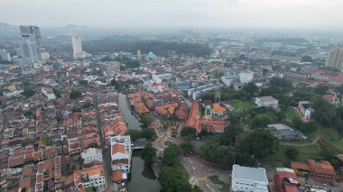 Malacca, Malezya - 16 Ekim 2022: Malacca 'nın Tarihi Tarihi Tarihi Binaları ve Turist Çekimleri