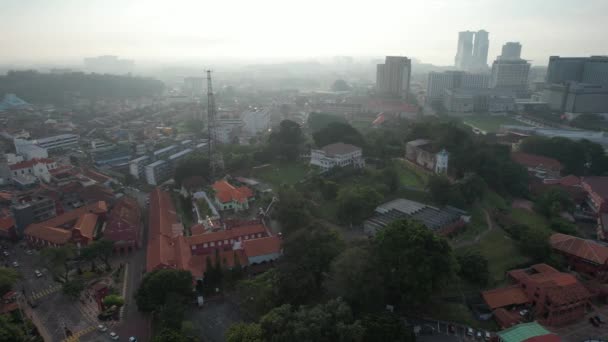 Malacca Malaysia Oktober 2022 Luftaufnahme Der Malacca River Cruise — Stockvideo