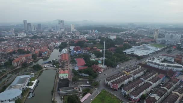 马来西亚马六甲 2022年10月16日 马六甲河巡航航观 — 图库视频影像