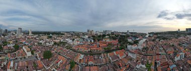 Malacca, Malezya - 16 Ekim 2022: Malacca 'nın Tarihi Tarihi Tarihi Binaları ve Turist Çekimleri
