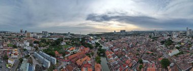 Malacca, Malezya - 16 Ekim 2022: Malacca 'nın Tarihi Tarihi Tarihi Binaları ve Turist Çekimleri