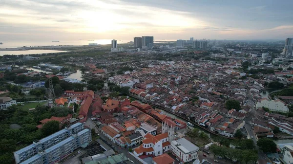 Malacca Malajsie Října 2022 Historické Památkové Budovy Turistické Atrakce Malaccy — Stock fotografie