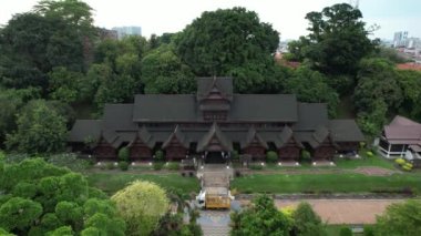 Malacca, Malezya - 16 Ekim 2022: Malacca Nehri Gezisi Hava Görüntüsü