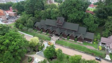 Malacca, Malezya - 16 Ekim 2022: Malacca Nehri Gezisi Hava Görüntüsü