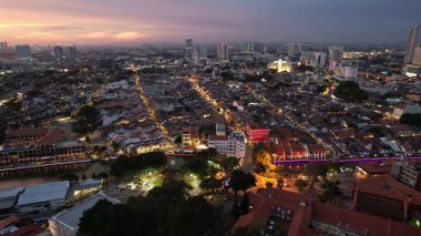 Malacca, Malezya - 16 Ekim 2022: Malacca 'nın Tarihi Tarihi Tarihi Binaları ve Turist Çekimleri