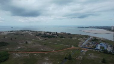 Malacca, Malezya - 16 Ekim 2022: Malacca Nehri Gezisi Hava Görüntüsü