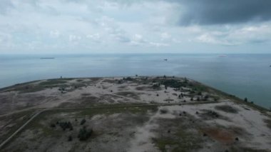 Malacca, Malezya - 16 Ekim 2022: Malacca Nehri Gezisi Hava Görüntüsü