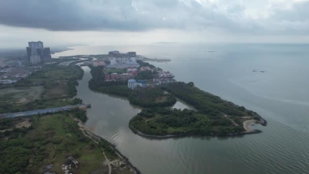 Malaka Malaysia Oktober 2022 Pemandangan Udara Dari Sungai Malaka Cruise — Stok Video