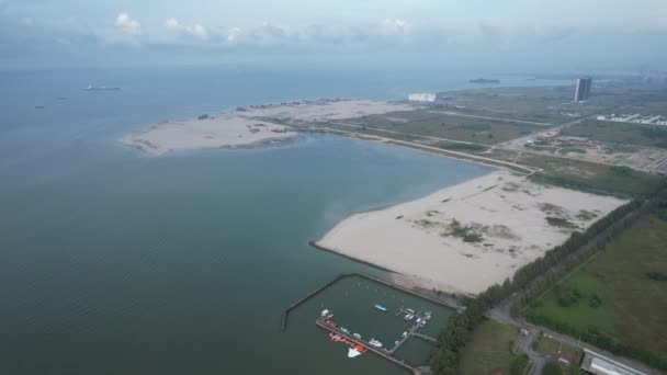 Malacca Malesia Ottobre 2022 Veduta Aerea Della Crociera Sul Fiume — Video Stock