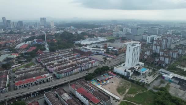 Malacca Malesia Ottobre 2022 Veduta Aerea Della Crociera Sul Fiume — Video Stock