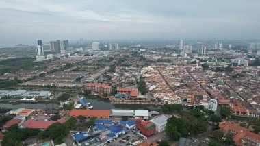 Malacca, Malezya - 16 Ekim 2022: Malacca 'nın Tarihi Tarihi Tarihi Binaları ve Turist Çekimleri