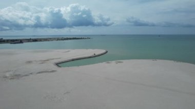 Malacca, Malezya - 16 Ekim 2022: Malacca Nehri Gezisi Hava Görüntüsü