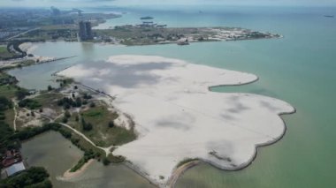 Malacca, Malezya - 16 Ekim 2022: Malacca Nehri Gezisi Hava Görüntüsü