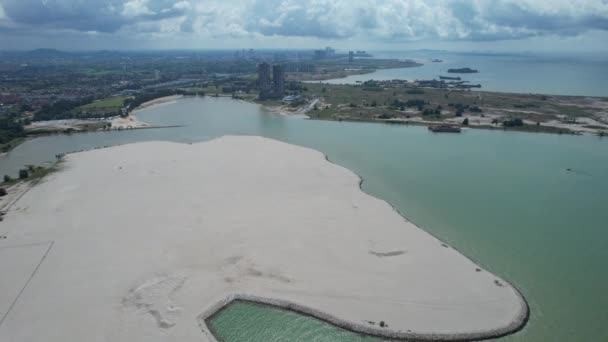 Malacca Malaysia October 2022 Aerial View Malacca River Cruise — Stock Video