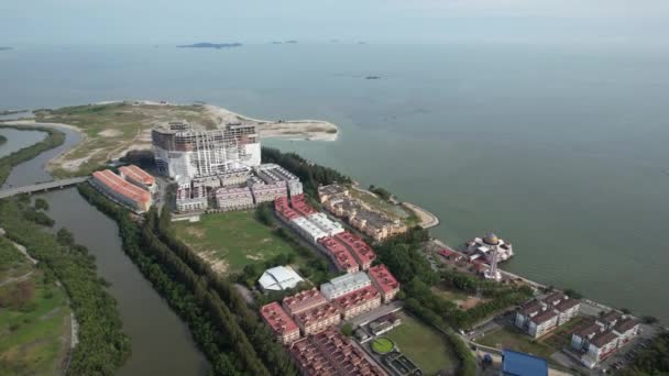 Malaka Malaysia Oktober 2022 Pemandangan Udara Dari Sungai Malaka Cruise — Stok Video