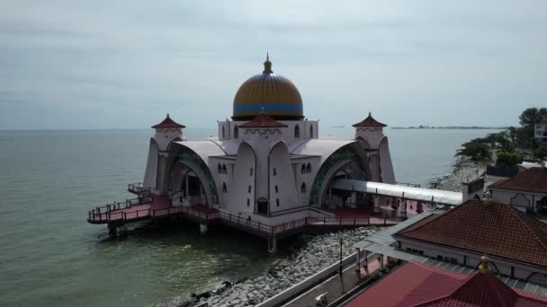 Malacca Malaysia October 2022 Aerial View Malacca River Cruise — Stock Video