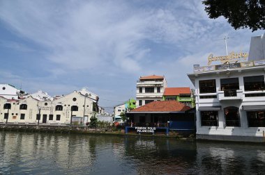 Malacca, Malezya - 16 Ekim 2022: Malacca 'nın Tarihi Tarihi Tarihi Binaları ve Turist Çekimleri